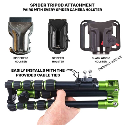 The Tripod Leg Adapter is compatible with all Holsters