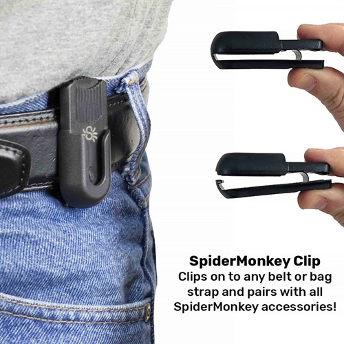 Spider Base Clip attaches to any belt