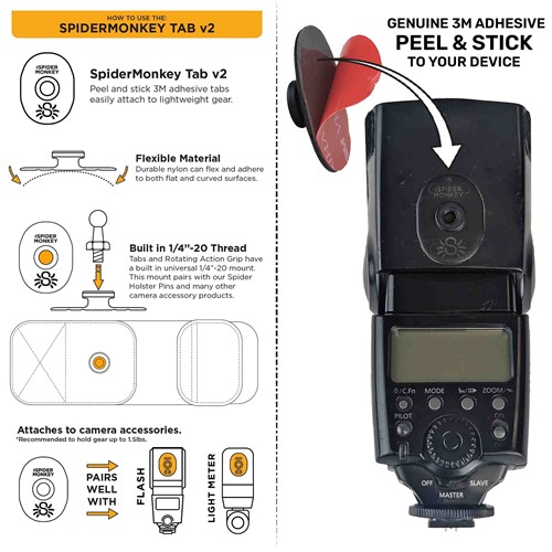 Spider Accessory Tabs attach to lightweight accessories