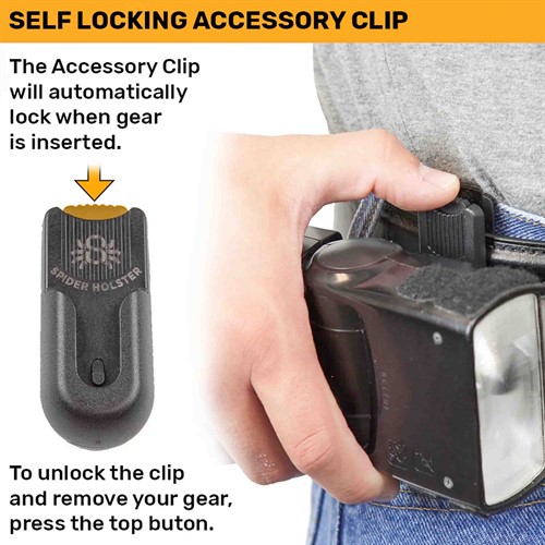 Base clip with automatic lock