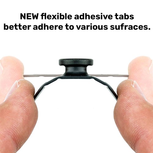 Attach to any flat or slightly curved surface