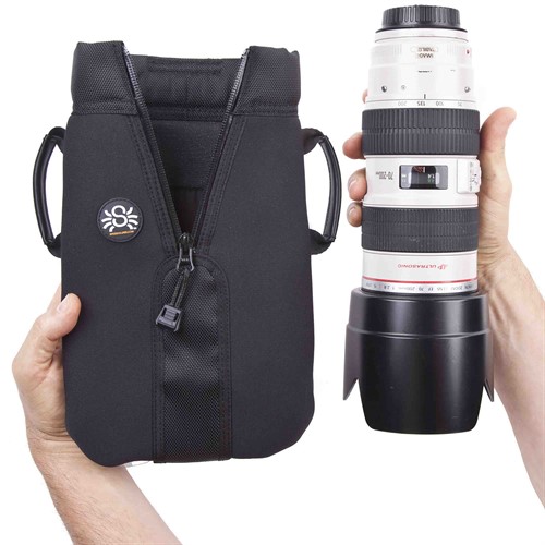 Pouch is designed to fit a 70-200mm f2.8 lens