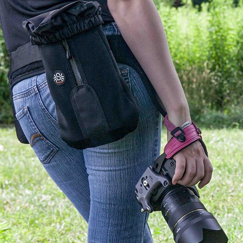 Spider Lens Pouch can be attached to any belt