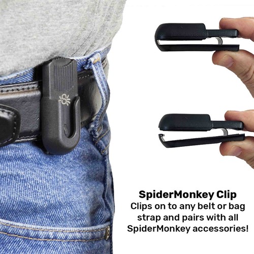 Attach the Spider Accessory Clip to any belt