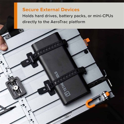 Silicone straps secure external batteries