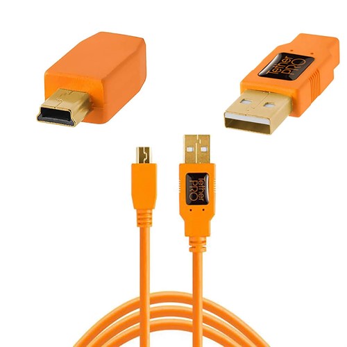 TetherPro USB 2.0 Male to Mini-B 5 pin 4.6m