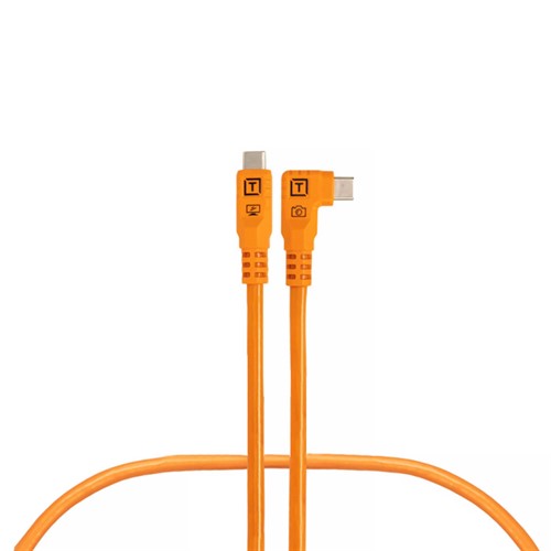 TetherPro Optima 10G USB-C, 0,9m, Vinklad, Orange