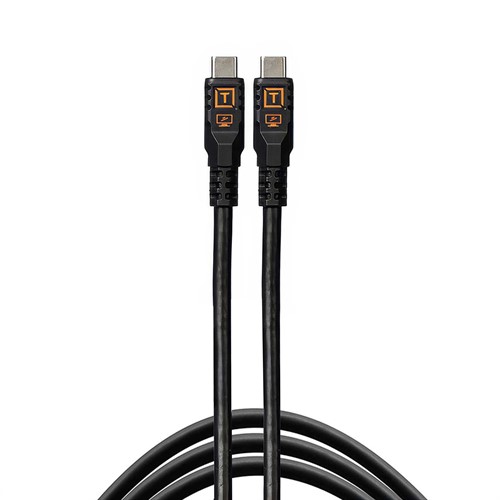 TetherPro Optima 10G USB-C, 3m, Straight to Straight, Black