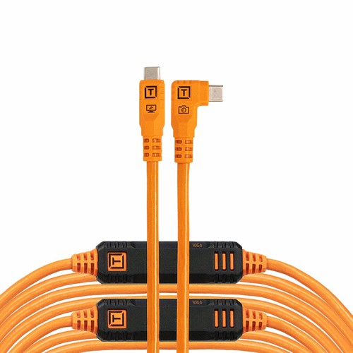 TetherPro Optima 10G USB-C, 9,4m, Rak till Vinklad, Orange