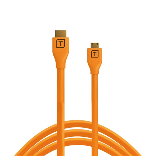 TetherPro HDMI Mini till HDMI 2.0 Orange 4.6m
