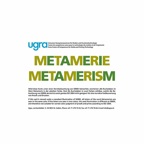 UGRA Metamerism cards (set of 5)