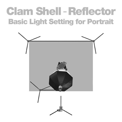 Portrait Photography Clamshell