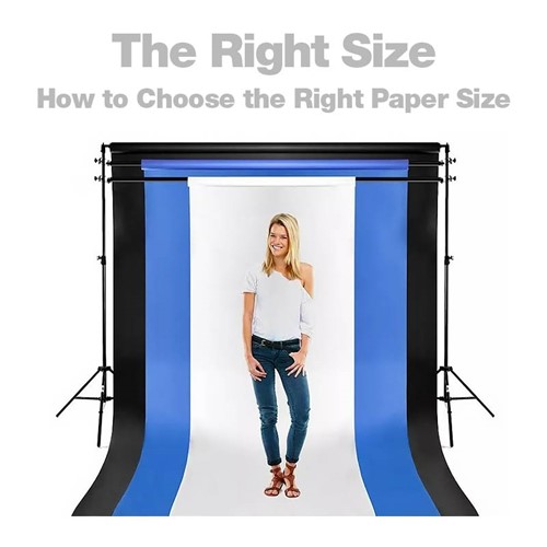 Correct size on paper backgrounds